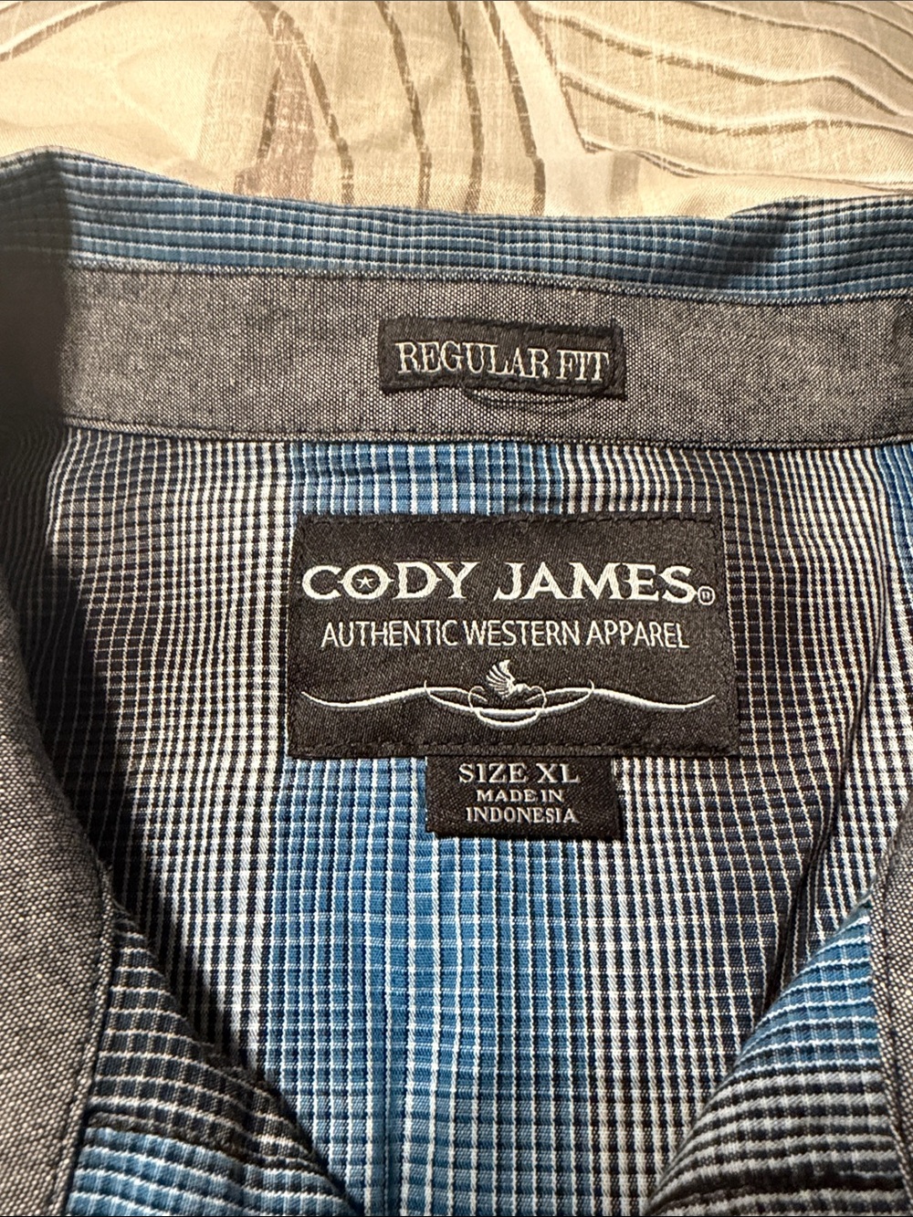 Cody James Blue Plaid Western Button-Up Shirt